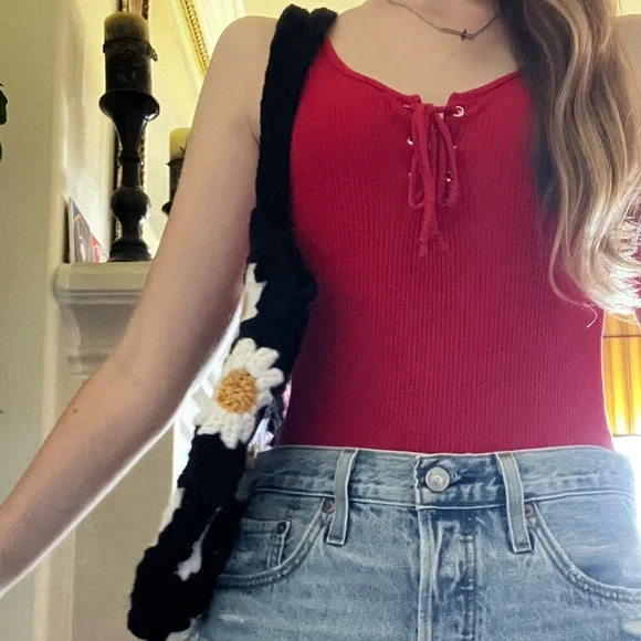 🌼Hand Crocheted Daisy Tote!🌼🥰 - Picture 5 of 14